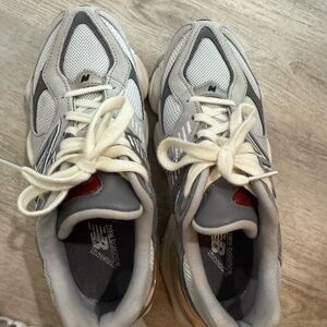 New Balance Gray and White Running Shoes
